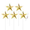 Decoração de bolo de confeitaria plug-in de estrela de cinco pontas tridimensional douramento a laser Inglês Feliz Aniversário Plug-in de Estrela