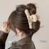 Pinzas para el pelo de felpa de alta gama para otoño e invierno, pinzas de tiburón, pinzas para el pelo de lazo de gran capacidad, accesorios para el pelo de mujer para la parte posterior de la cabeza