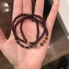 Pulsera de Cuentas de Turmalina Rosa, Diseño de Nicho, Estilo Nuevo, Pulsera de Estilo Chino Nuevo, Joyería de Amistad de Estilo Nacional de Gama Alta