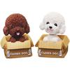 Caixa de Papelão com Cabeça que Mexe Ursinho de Pelúcia Bolo Enfeites Decorativos Caixa de Assento Fofa Poodle Criativo Aniversário Acessórios para Vestir Assar