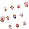 Nova Joia para Nail Art de Desenho Hello Kitty Morango Gatinho KT Fofo Resina Cola de Creme Material DIY Acessórios de Unha