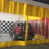 Cortina de lavagem de carros deslizante, divisória para loja de detalhamento automotivo, à prova de vento, quente, à prova de poeira, transparente e à prova d'água
