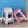 Taburete de plástico para uso doméstico, taburete alto engrosado para adultos, taburete de plástico económico, silla de sala de estar, banco, taburete redondo para mesa de comedor