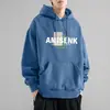 Sudadera con capucha para hombre, chaqueta gruesa casual holgada, nueva tendencia otoño 2025 marca impresa top de manga larga para pareja