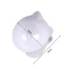 Cuenco Antideslizante Inclinado para Beber y Comer Gatos, Individual/Doble Cuenco, Cuenco con Orejas de Gato, Cuenco Grande para Agua, Cuenco con Patas Altas para Proteger la Columna Cervical, Doble Cuenco
