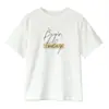 Camiseta de Manga Curta para Mulheres 2026 Verão Nova Moda Estilosa Estampada Gola Redonda Top Camiseta Solta de Meia Manga Camisa Básica
