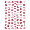 Mismo estilo de Xiaohongshu Pegatinas para Uñas de Labios Rojo Llamativo Venta al por Mayor En Stock Festival Qixi Día de San Valentín Uñas 3D en Relieve Pura Deseo