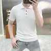 Novedad de Verano para Hombre Estilo Perezoso Camisa Polo de Manga Corta de Alta Gama