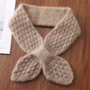 Bufanda tejida de lana gruesa, bufanda de moda con trenzado de diamante, otoño e invierno, nueva bufanda para hombre y mujer, protección cálida para el cuello de estudiante