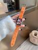 Pulseira de Couro com Estampa de Cachorrinho Fofo Adequada para Apple Watch iWatch 12ª Geração 11/10 Ultrase