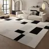 Tapete Moderno Simples Estilo Creme para Sala de Estar Grande Área Cobertura Total Tapete para Sofá Mesa de Centro Tapete de Quarto de Casa Tapete de Piso