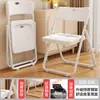 Taburete Sencillo, Silla Plegable para el Hogar con Respaldo, Silla Portátil para Computadora, Silla de Conferencia, Silla de Oficina, Silla de Comedor, Habitación de Estudiantes Metabo