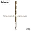 Cabo Sextavado 13 Peças Broca Helicoidal Revestida de Titânio 1.5-6.5mm Furadeira Elétrica Chave de Fenda Chave de Fenda Broca de Vento Conjunto de Brocas