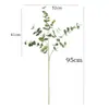 Flores artificiales de eucalipto plateado de tallo largo, estilo ins nórdico, para sala de estar y mesa de comedor, decoración de arreglo para jarrón alto