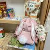Bolsa estilo ins bolsa transversal menina estudante moda coelhinho fofo menina pequena bolsa quadrada estilo japonês bolsa de ombro de lona doce