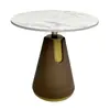 Mesa Redonda Pequeña de Madera Maciza para Oficina de Ventas, Mesa y Sillas de Negociación para Tienda 4S, Mesa de Comedor de Lujo Ligero, Mesa de Café de Mármol para Hotel T450