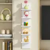Estante de Almacenamiento de Pared sin Taladro, Estante Flotante Vertical de 5 Niveles para Decoración del Hogar y Almacenamiento