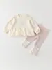 Sudadera para Niña 2026 Primavera Nuevo Estilo Ropa de Encaje Patchwork para Bebés y Niños Pequeños Top Versátil Floral para Bebés Niñas Clase A