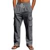 Pantalones de trabajo transpirables, finos, multibolsillos, holgados, informales, de pierna ancha, a la moda, para hombre transfronterizo estadounidense, 2025