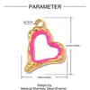 Anel de Estrela e Lua Cravejado de Diamantes DIY Pingente de Aço Inoxidável para Mulheres, Brincos de Coração Vazado, Colar, Pingente de Joia em Aço Titânio