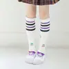 Calcetines para Niñas, Calcetines Largos de Verano, Calcetines Dulces para Niños, Calcetines de Algodón con Encaje de Dibujos Animados, Lindos Calcetines Largos hasta la Rodilla para Primavera y Verano
