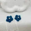 Horquilla de lana tejida a crochet hecha a mano con florcita linda estilo japonés broche de florcita de siete colores decoración para ropa accesorios de flor abullonada