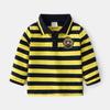 Camiseta de Manga Larga para Niños 2026 Nuevo Estilo Coreano Ropa para Niños Venta al por Mayor Camisa Polo para Niños Tops Primavera y Otoño Rayas para Bebé Tendencia