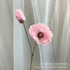 Flor de Amapola Artificial de Doble Flor con Tela Fina con Purpurina, Flor de Amapola para Decoración de Interiores, Arreglo Floral para Bodas, Arreglo de Flores Artificiales