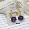 Hebilla de Oreja de Perla Platino Australiano Productos Genuinos Redonda Fuerte Luz Moda Joker Perla Madre Perla Pendientes Femeninos Fábrica Venta al por Mayor