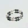 Pulsera de punto de cruz de obsidiana estilo étnico de alta gama simple nicho pulsera cuentas hombres y mujeres pulsera de pareja