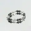 Pulseira Patchwork Cruz de Obsidiana Estilo Étnico Simples de Alta Qualidade Pulseira de Nicho Contas Homens Mulheres Par Acessórios de Mão