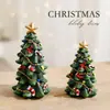 Venta Caliente Transfronteriza Mini Adornos de Árbol de Navidad de Resina Decoraciones Estilo Navidad Pequeños Adornos de Árbol de Navidad de Escritorio Venta al por Mayor