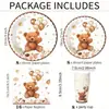 Plato de Papel Fiesta Oso Pardo Set de Vajilla para Fiesta de Cumpleaños Infantil Vasos de Papel Desechables Servilletas de Papel Set de Platos Principales