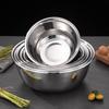 Bacia de aço inoxidável, tanque anti-borda ajustável, não magnético, bacia para bater ovos e bacia de superfície, bacia de cozinha, bacia de cozimento doméstica, bacia de lavagem de vegetais