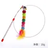 Estoque Próprio do Fabricante de Vários Estilos de Varinhas com Arame de Aço para Gatos, Sino com Penas, Brinquedos para Gatos Estilo Lagarta, Varinhas para Gatos