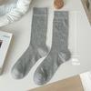 Meias Femininas de Verão Finas Estilo Ballet com Bordado de Laço, Malha, Absorventes de Suor, Respiráveis, Meias de Cano Alto Versáteis