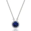 Collar Redondo de Cadena para Clavícula con Colgante Redondo de Plata de Ley S925 de Doce Piedras de Nacimiento Transfronterizo Europeo y Americano Estilo Simple de Amazon