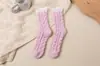 Calcetines de Coral Fleece para Mujer, Calcetines Gruesos de Invierno para Dormir, Calcetines para el Suelo del Hogar, Calcetines de Caña Media para Maternidad