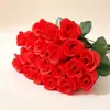 Flor de Rosa Artificial Encantadora Azul, Flor Falsa de Rosa Degradê, Buquê de Flor de Seda de Haste Única, Ornamento de Arranjo de Flores para Decoração de Casa