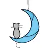Transfronterizo Nuevo Decorativo de Gato de Amazon Acrílico Interior Portal Gato en Luna Decorativo Colgante de Ventana Colorido