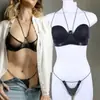Popular cinturón de cuero PU transfronterizo de YSF, correa de bondage para mujer, anillo para pierna, coqueteo alternativo, estilo europeo y americano, desmontable y ajustable