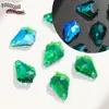 Color Super Flash Agujero Único Hoja de Arce Vidrio Agujeros para Colgar Cuentas de Cristal Hecho a Mano DIY Collar Pulsera Joyería Accesorios Colgante