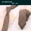 Corbata de Lana Sintética para Hombre 6CM Estrecha Estilo Retro Británico Europeo y Americano Casual Negocios Patrón Cuadros Manual