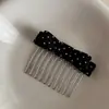 Peine para el Cabello con Lazo de Puntos Blancos y Negros, Pasador de Estudiante Retro Dulce y Sencillo, Accesorio para el Cabello, Versátil Nuevo Estilo