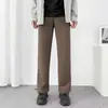 Outono e Inverno estilo coreano moderno drapeado terno calças masculinas soltas primavera e outono casual calças cropped calças terno calças masculinas