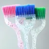 Peine de Teñido de Cabello Colorido, Peine de Tratamiento con Aceite de Nuevo Estilo, Peine Transparente con Cola Puntiaguda, Cepillo para Teñir el Cabello, Peine con Brillo para Salón de Belleza y Mechas, Venta al por Mayor