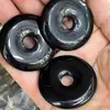 Piedra Negra Semipreciosa Piedra Natural 40mm Hebilla de Seguridad Antiguo Cuentas de Moneda Antigua