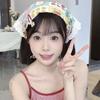 Estilo coreano novo estilo japonês lenço triangular de renda lenço de cabeça fotografia acessórios de cabelo elegantes primavera e verão adorno de cabeça versátil Fotografia na Beira-Mar