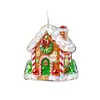 Adornos planos acrílicos 2D de Santa Claus y muñeco de nieve más vendidos transfronterizos, adornos colgantes decorativos con temática navideña