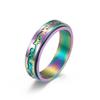 Cross-border Amazon Celtic Vine Titanium Steel Anel Rotativo Casamento Noivado Pedido de Casamento Anel de Casal em Aço Inoxidável